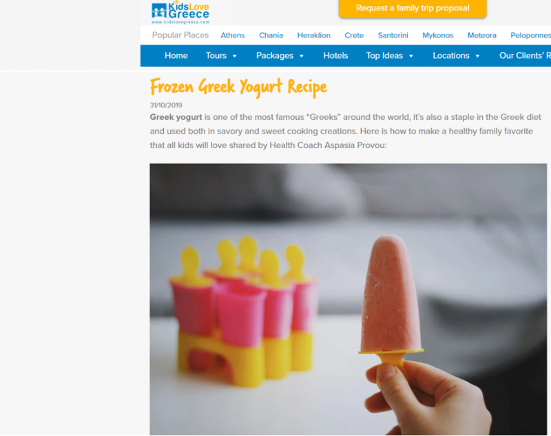 Kids love Greece and our frozen yogurt!